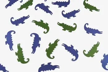 

Alligator Confetti Preppy Gator Theme birthday wedding bridal baby shower Confettis Table Scatter