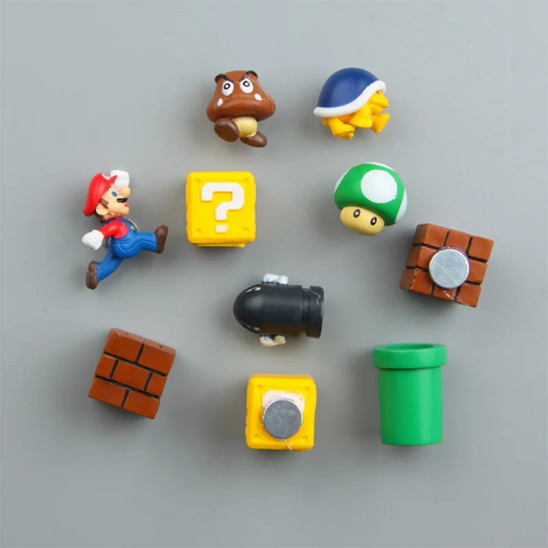 

1 Pcs Kawaii super Mario decorated children's stereo magnetic creative magnetic stickers refrigerator to stick home accessories