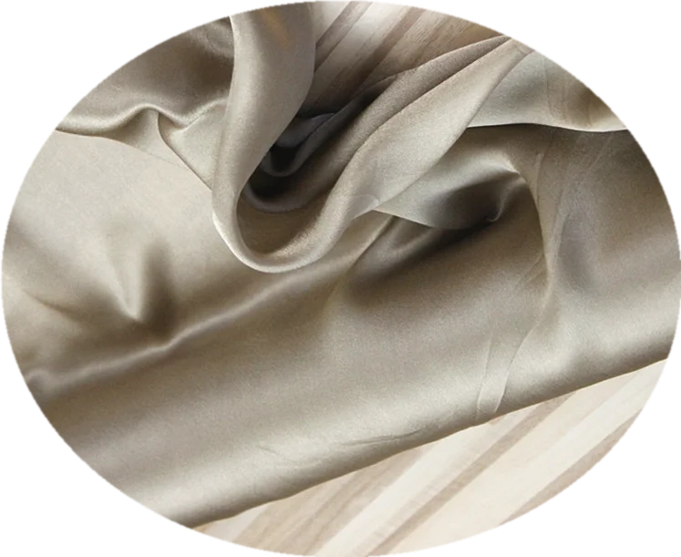 100 Silk fabric SATIN CHARMEUSE,colorDEEP BIEGE