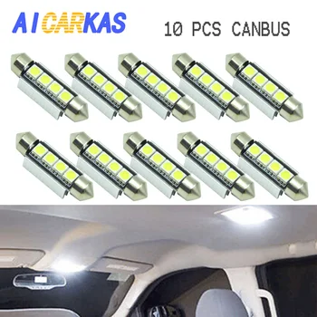 

AICARKAS 10 PCS 5050 LED Festoon 31mm 36mm 39mm 41mm Dome Reading Lights Luggage Compartment Lights Instrument LED Car Bulb 12V