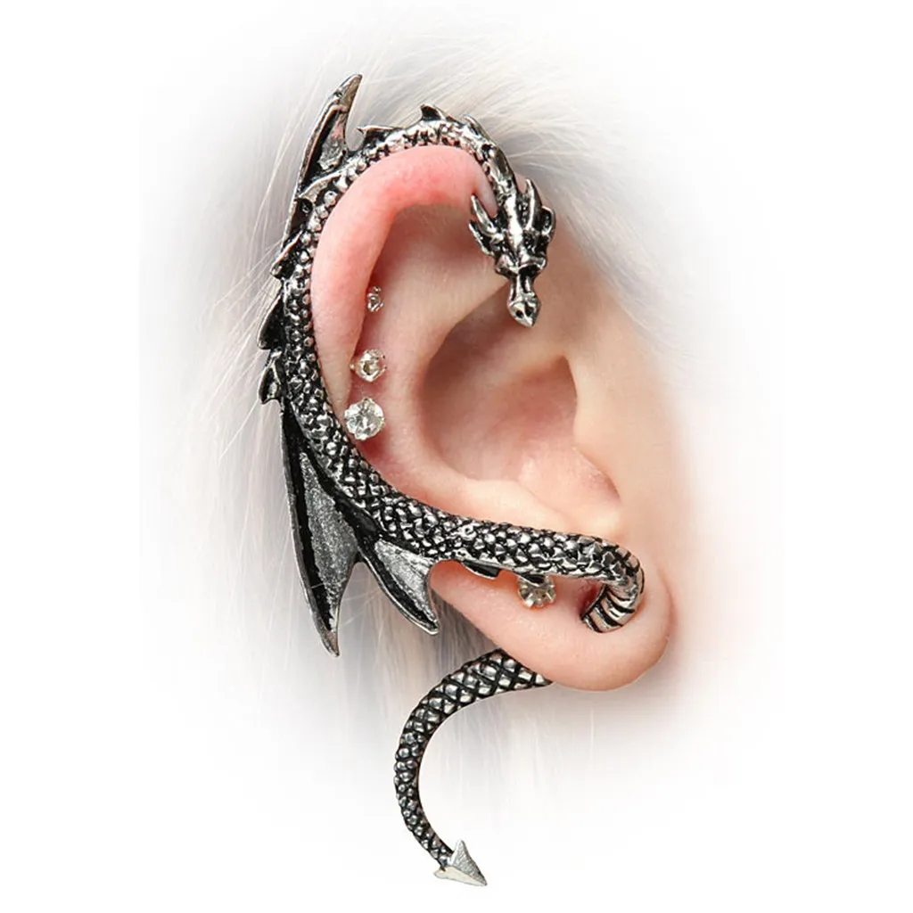 

Zerotime #H5 NEW Dragon Ear Wrap Earring Cuff Earrings Clip On Punk Gothic Gift unique brinco Ohrring Wholesale Free Shipping