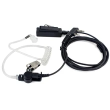 10 шт. 2-контактный Акустическая трубка-наушник PTT наушник микрофон для Kenwood радио TH-D7AG TH-D7E TH-F6 TH-F6A TH-F7E TH-F7 TH-G71, TH-G71A