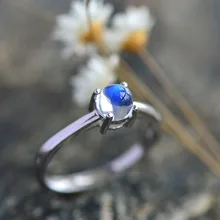 Anillo de Plata de Ley 925 pura con incrustaciones de piedra lunar Natural de la India Bali para mujer, joyería fina para venta al por mayor