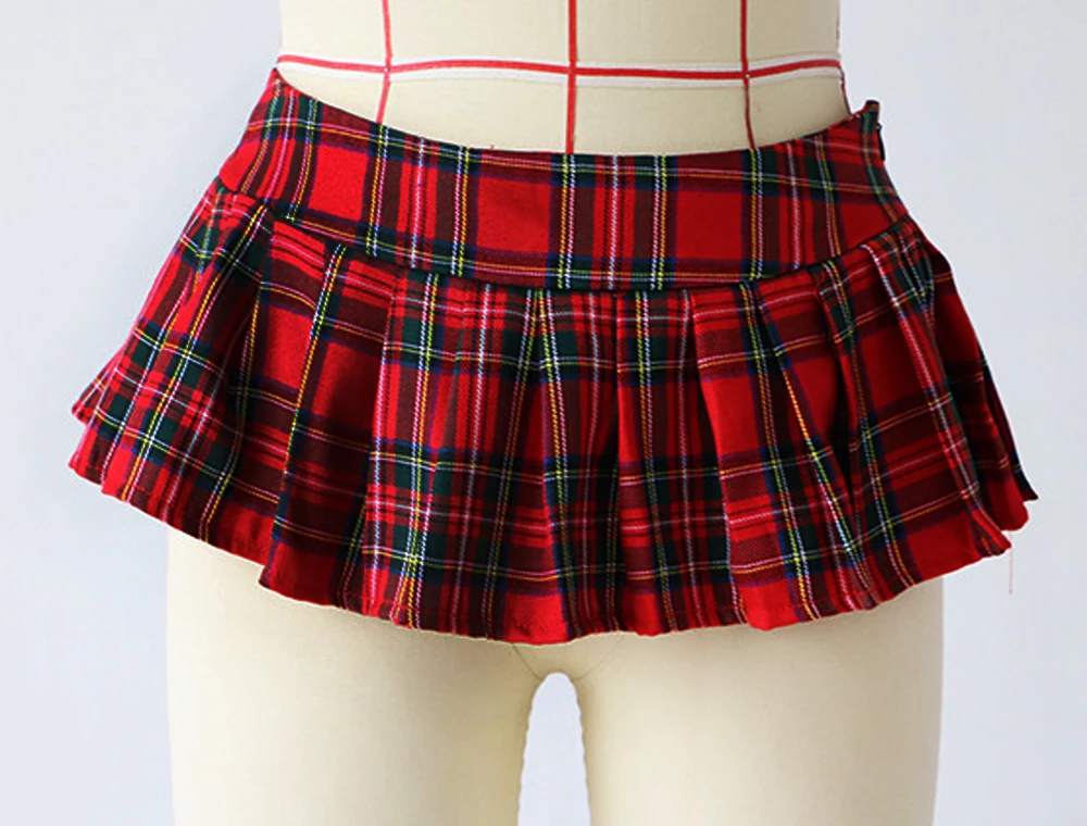 2020 Women Plaid Mini Skirt Sexy Cosplay Uniform Pleated Skirts School ...