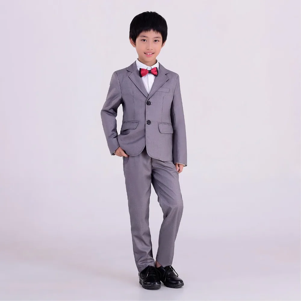 New Boys suits for weddings Kids Prom Suits Silver Wedding Suits for