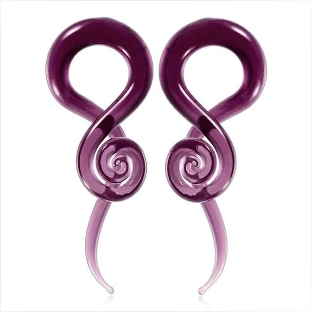 2pcs Lot Gl Ear Plugs And Tunnels Spiral Taper Earring 2pcs Lot Gl Ear Plugs And Tunnels Spiral Taper Earring Gauges Expander Stretcher