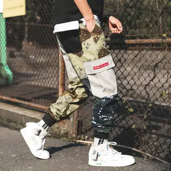 

Elastic Waist Mens Cargo Pants With Many Pockets Military Uniform Tactical Pants Hip Hop Streetwear Camouflage Trousers Plus 5XL