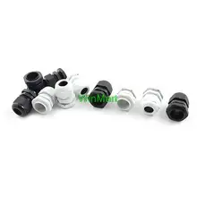 10 шт. M20x1.5 белый+ черный нейлон 10-14 мм Водонепроницаемый Кабельные вводы Инструменты для наращивания волос