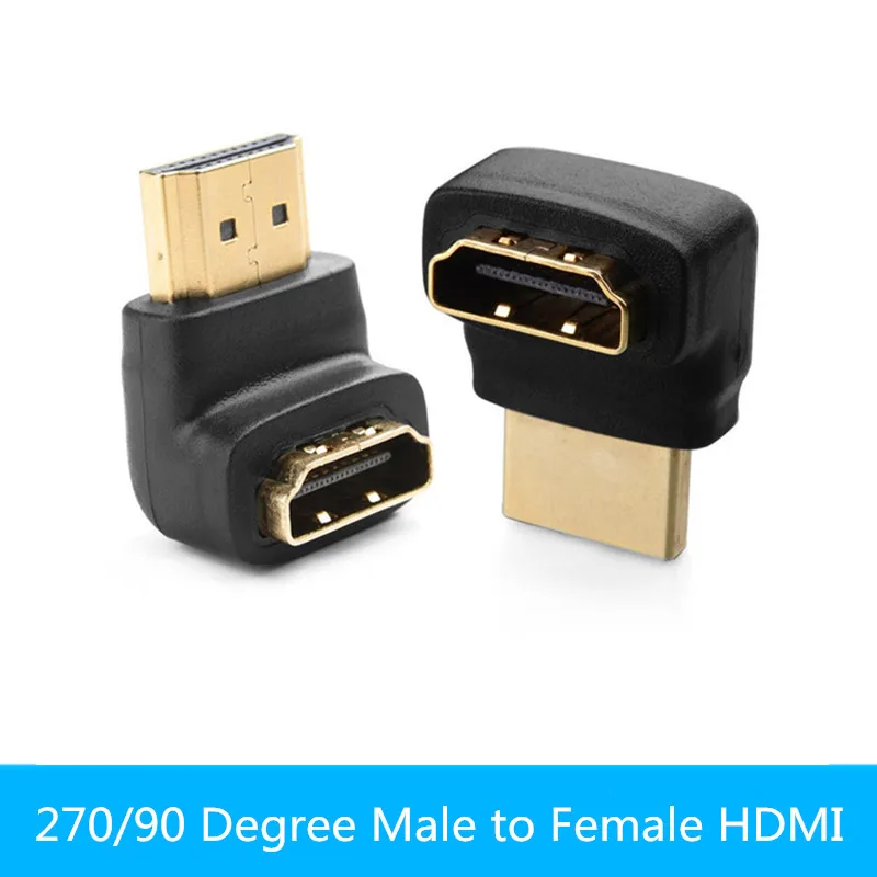 HDMI Кабельные адаптеры-конвертеры 270/90 градусов HDMI штекер HDMI Женский для 1080P HDTV кабель адаптер конвертер удлинитель