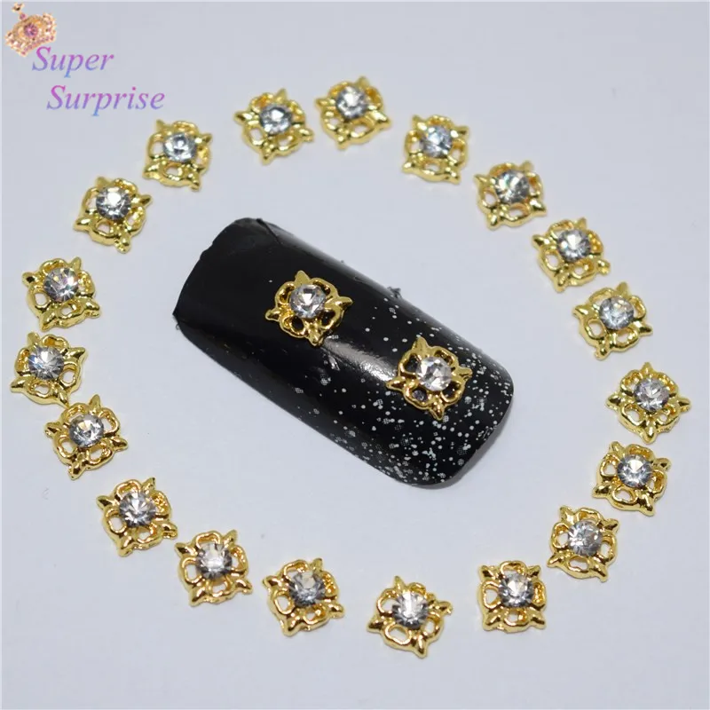 

10pcs Manicure white Rhinestone 3D Nail Art Decoration,Alloy Nail Charms, Nails Glitter Rhinestones Nail Supplies SS169