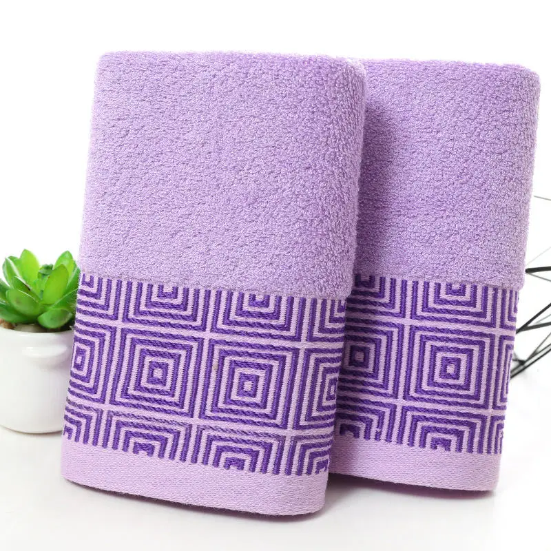 ZHUO MO мягкое бамбуковое волокно, для лица Полотенца для взрослых толстые Ванная комната супер абсорбент Полотенца 34x74 см Полотенца - Цвет: Фиолетовый