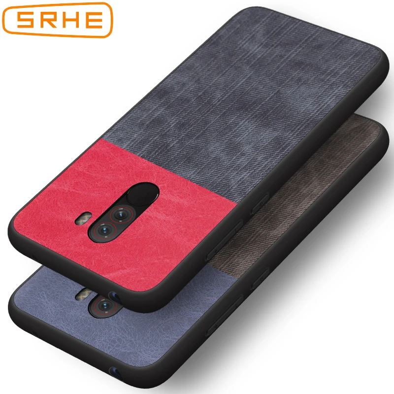 SRHE для Xiaomi Pocophone F1 чехол 6 18 дюймов искусственная кожа и деним мягкий силикон