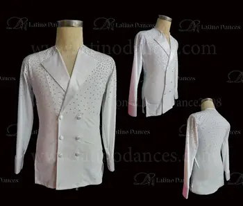 

customized sexy double bottom latin shirt for men high stretch