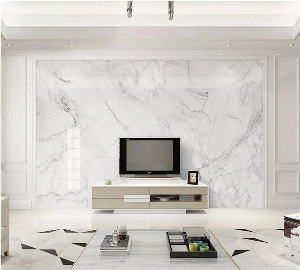 Beibehang Custom wallpaper 3d mural modern minimalist jazz white marble living room bedroom wall papers home decor 3d wallpaper