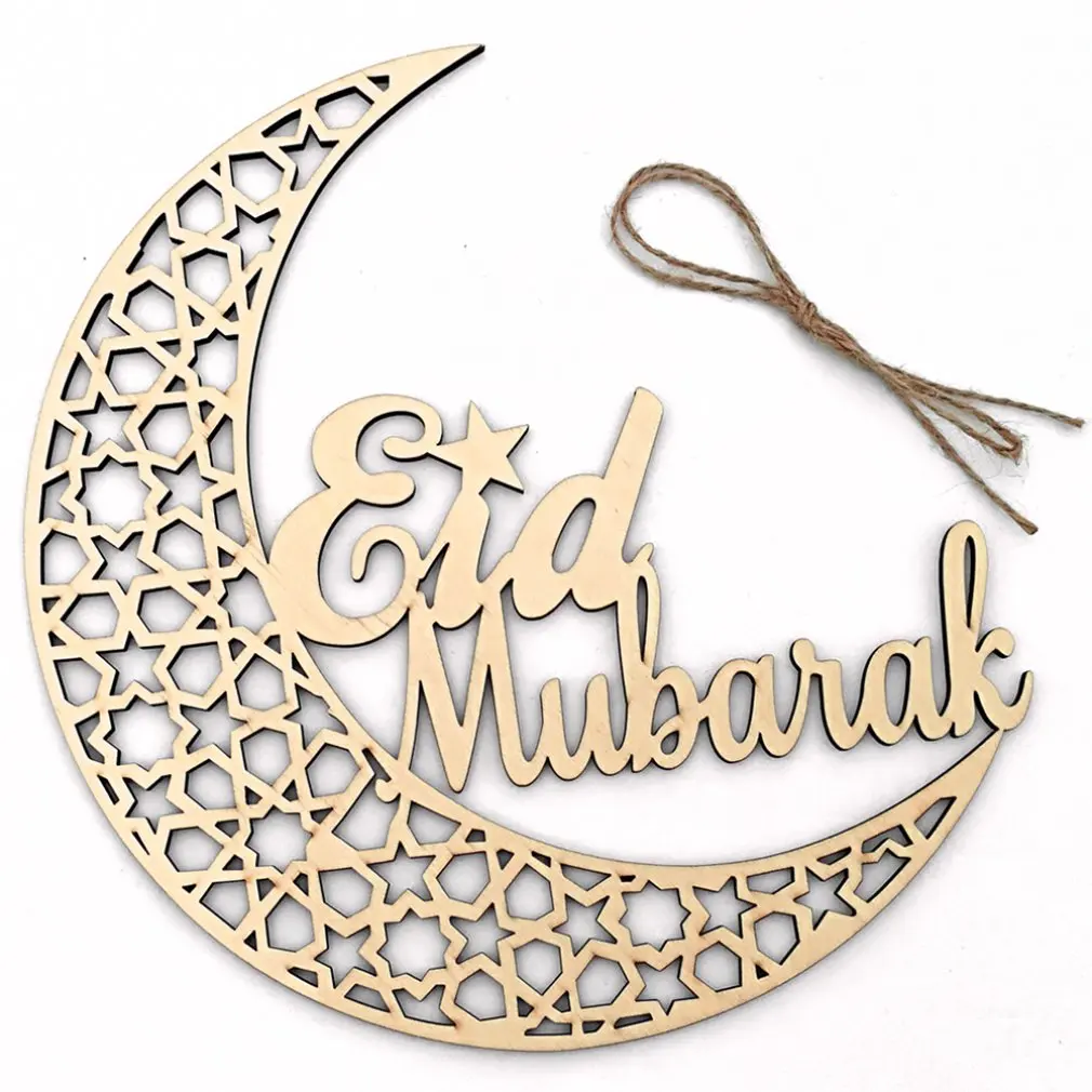 Экологическая доска Eid украшение Мубарак мусульманский деревянный венок Eid Mubarak Amadan деревянные украшения Красивая креативная доска