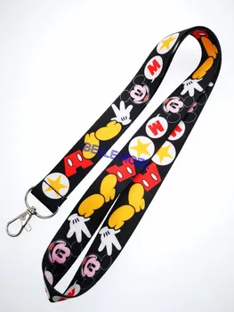 

50Pcs Popular anime cartoon mickey Neck Straps Lanyards ID Card,Key