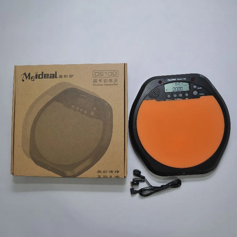 Abld-meideal Новые портативные DS100 барабаны электронный барабан Обучение Pad барабан Репетитор-черный+ оранжевый