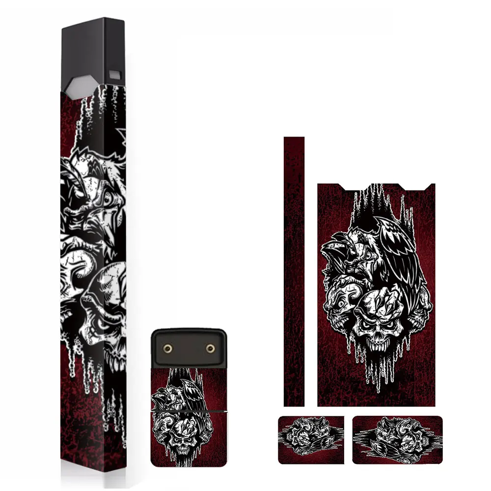 SHIODOKI 2 Pack Juul Skin Decal для Pax JUUL 2.5D технология ультра тонкая защитная наклейка для JUUL Wraps Cases-череп - Цвет: KL0017