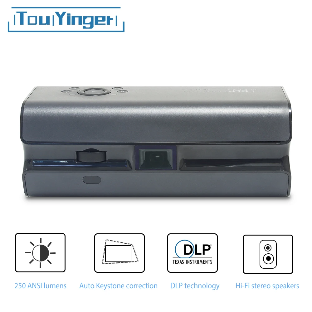 Touyinger K1 mini projektor kieszonkowy 250ANSI lumenów Android wifi przenośny ręczny smartfon Bluetooth HDMI kino domowe Beamer Touyinger K1 mini projektor kieszonkowy 250ANSI lumenów Android wifi przenośny ręczny smartfon Bluetooth HDMI kino domowe Beamer