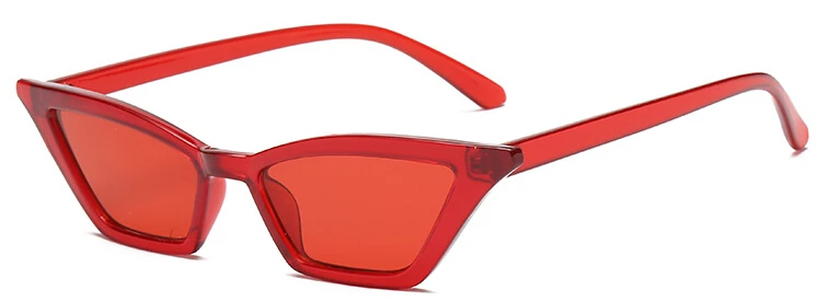 Винтажные Солнцезащитные очки женские Ретро Красные солнцезащитные очки черные очки в леопардовой оправе gafas de sol mujer дамские oculos кошачий глаз очки okulary - Цвет линз: Clear red