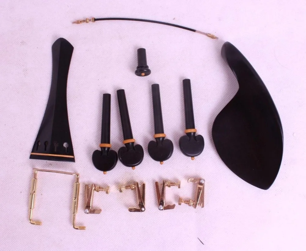 1 set violin ebony parts,tailpiece tuner peg chinrest endpin chinrest