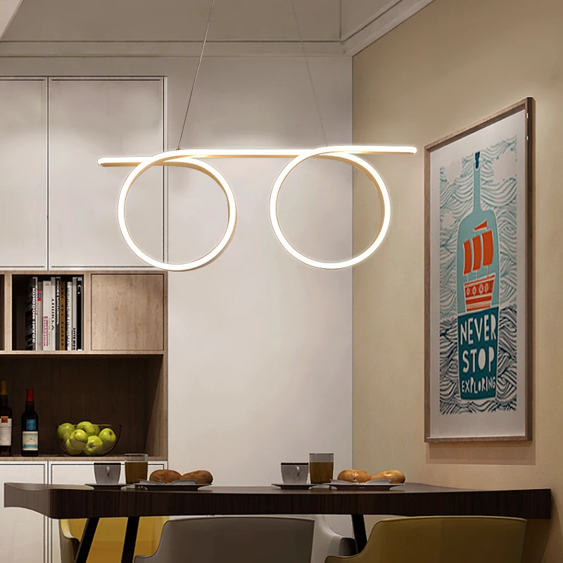 

New Free Shipping AC85-265V Dining Room Bar Shop Deco Modern Led Chandelier White Color suspension luminaire Hanging Chandelier