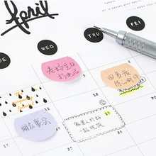 Милые многоразовые цветные круглые наклейки для заметок, наклейки для страниц, закладки, стикер школьные принадлежности