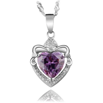 

Women's Fashion Vintage Purple Lucky Heart Necklace & Pendants