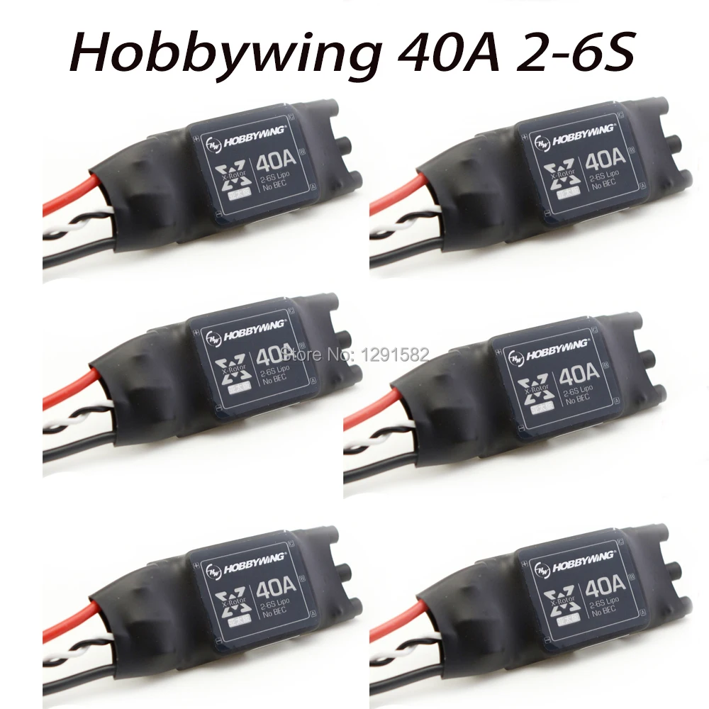 

Hobbywing XRotor 40A 2-6S OPTO NO BEC Brushless ESC support 5010 motor for RC S550 ZD550 Quadcopter Multicopters