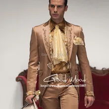 Изготовленный На Заказ Свадебный костюм-тройка для жениха смокинги лучшие мужские пиковые лацкан друг жениха Мужские свадебные костюмы жениха(куртка+ брюки