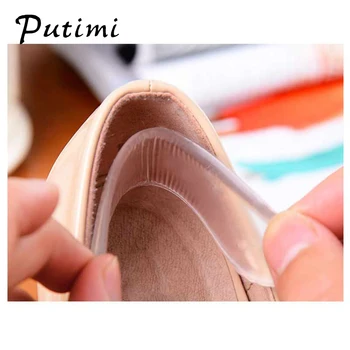 

Putimi Foot Care for the Heels Insoles Cushion Transparent Silicone Foot Pads for Feet Prevent Scratching Blisters Heel Stick
