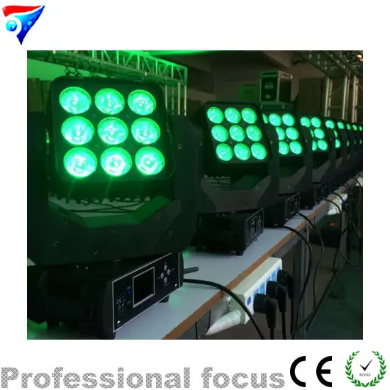 4PCS/lot  3*3 LED matrix beam moving head / LED beam moving head light / mini beam moving head light