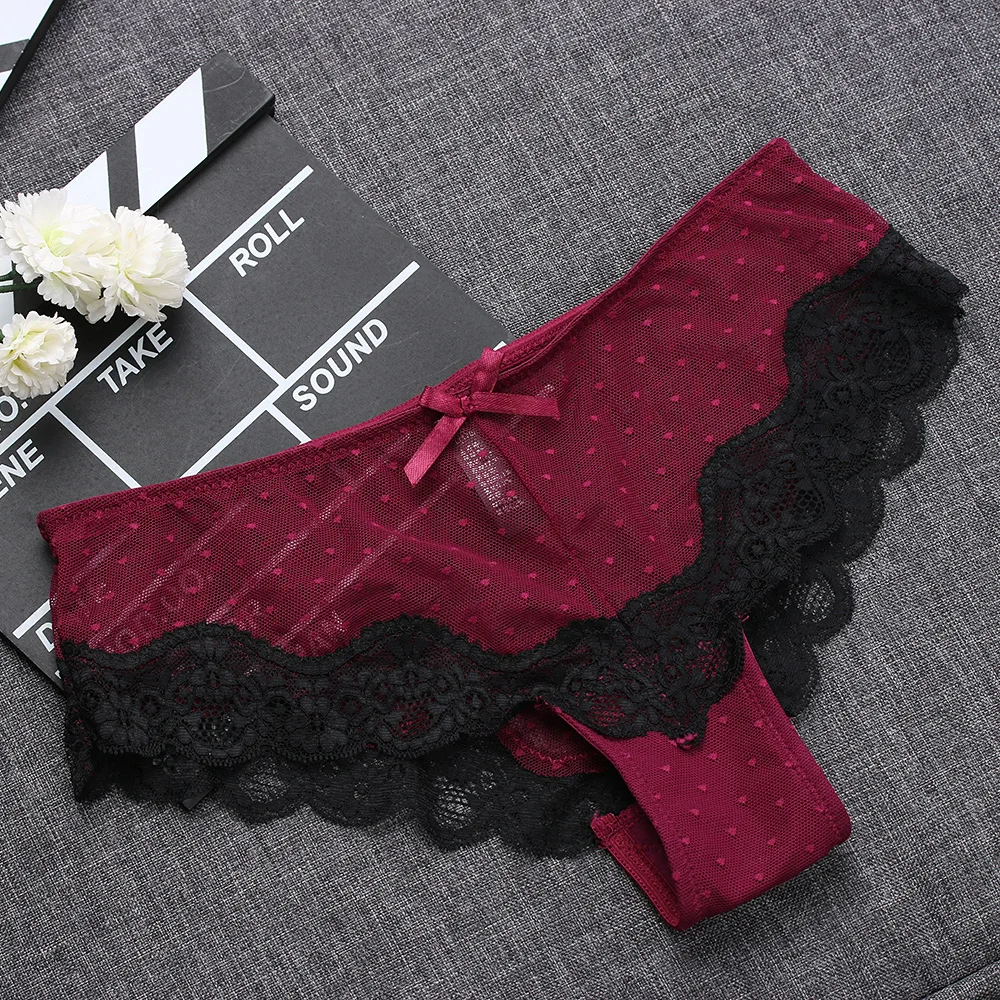 

1PC Summer Soft Breathable Sexy Women Panty Low-Rise Knickers Hollow Briefs Ultra Thin Underwear Lace Panties Lady Sexy G-string