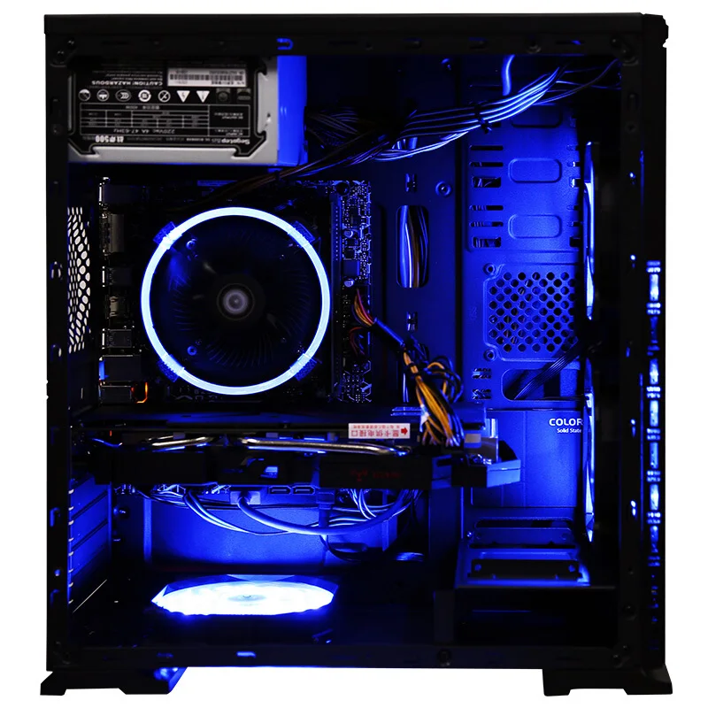  GETWORTH R32 Gamer Xtreme Gaming Desktop PC I5 7400 RX580 8G RAM 1TB HDD WIFI Win10 Home Cool CPU C