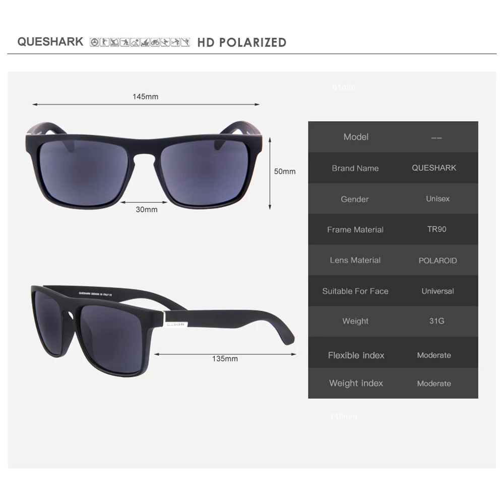 QUESHARK, мужские поляризованные солнцезащитные очки для рыбалки, спортивные велосипедные очки, Uv400, для пешего туризма, альпинизма, велоспорта, солнцезащитные очки для рыбалки