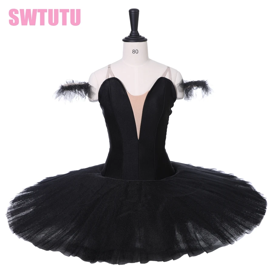 Black Ballet Tutu Professional Classical Dance Dress Costume Girls Platter Tutus Competiton for Women BT9111