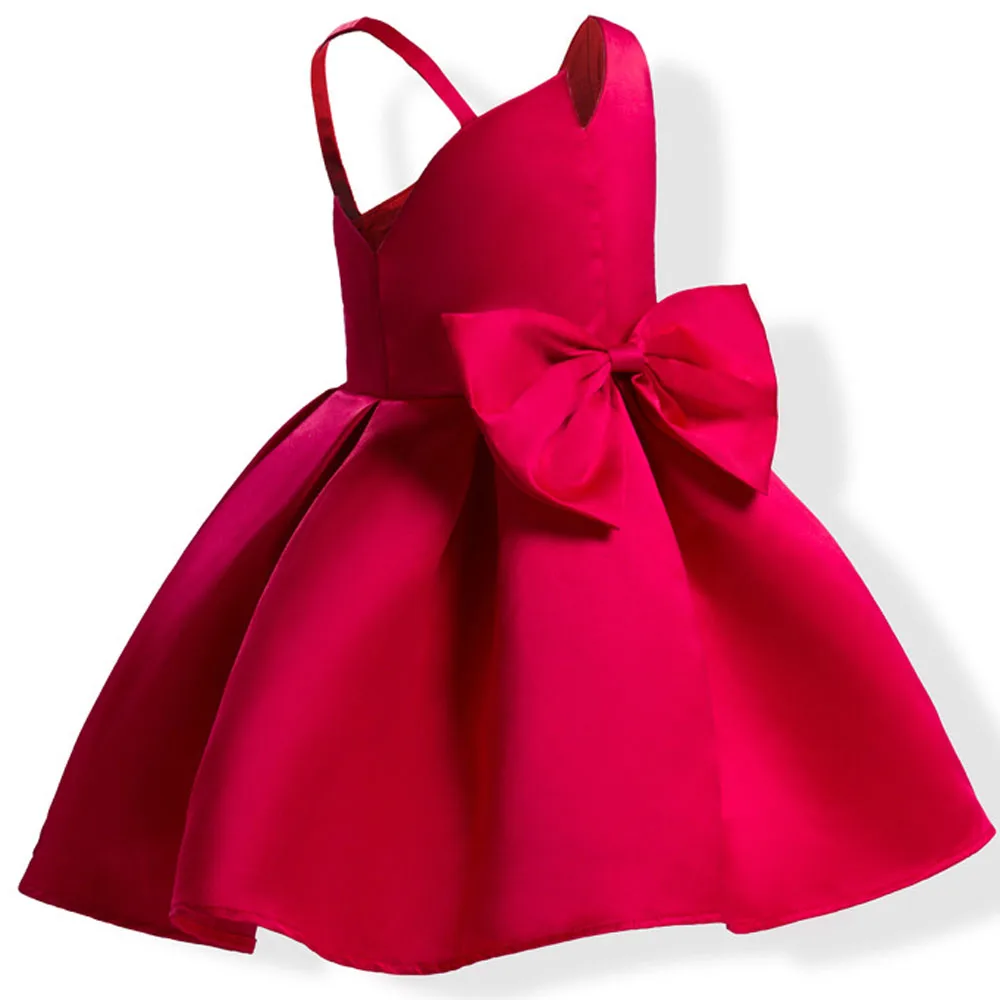 New-Teenager-Girls-Princess-Silk-Party-Tutu-Dresses-With-Big-Bow-Baby-Kids-Wedding-Vestidos-Costume