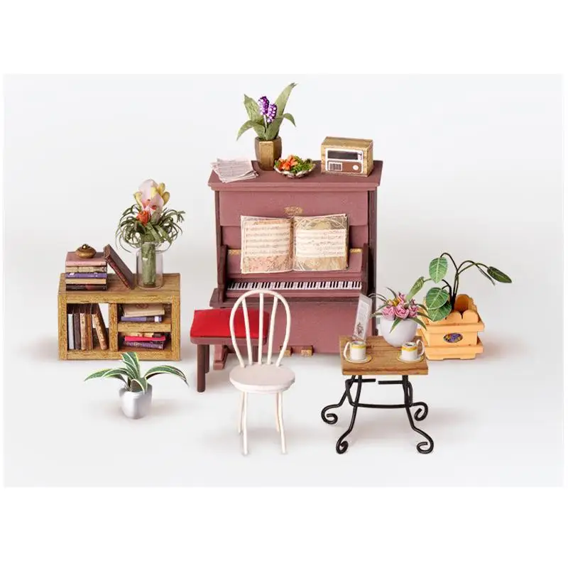 

2019 DIY Dollhouse Kit-Simon's Coffee NEW ARRIVAL DG109 Cultivating dream toys Child's gift Exquisite ornament birthday present