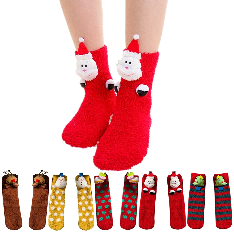cute doll funny socks women Christmas socks women winter parent child
