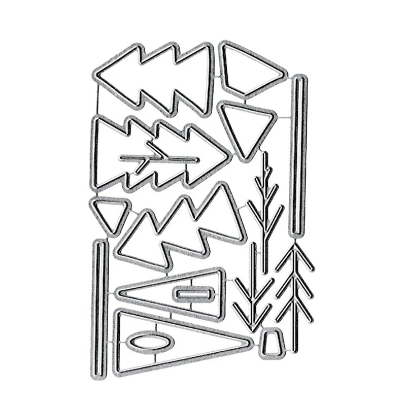 

GJCrafts New Metal Cutting Dies Merry Christmas Tree for Scrapbooking Card Making Photo Album Embossing Crafts Die Cut Craft Die