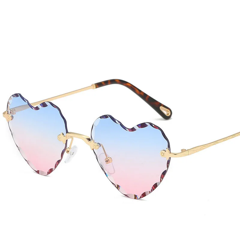 2019 Heart Rimless Sunglasses Women Vintage Brand Designer Ocean Sun glasses Women Retro Overseas Beach Leisure Sunglass UV400 2019 Heart Rimless Sunglasses Women Vintage Brand Designer Ocean Sun glasses Women Retro Overseas Beach Leisure Sunglass UV400