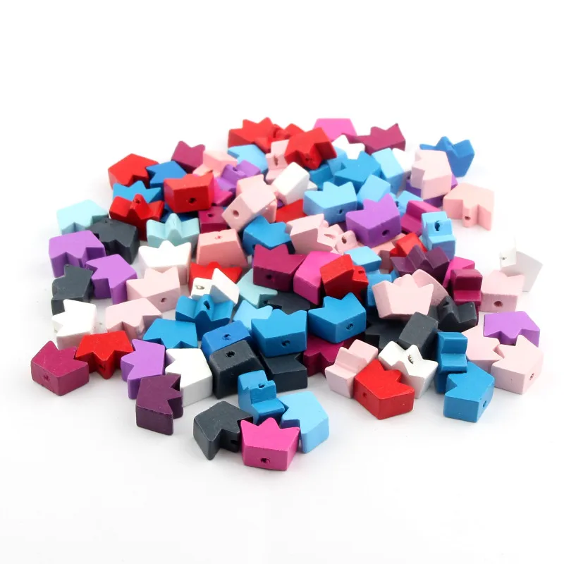 17x12mm Wooden Crafts Beads 30pcs Crown Shape Wood Beads For Jewelry 17x12mm wooden crafts beads 30pcs crown shape wood beads for jewelry