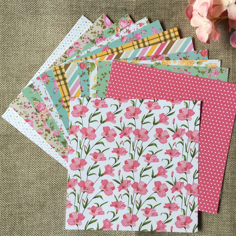 

12pcs/Pack 6*6inch Afternoon Tea Time Patterned Paper Pack for Scrapbooking DIY Happy Planner Card Making Journal Project