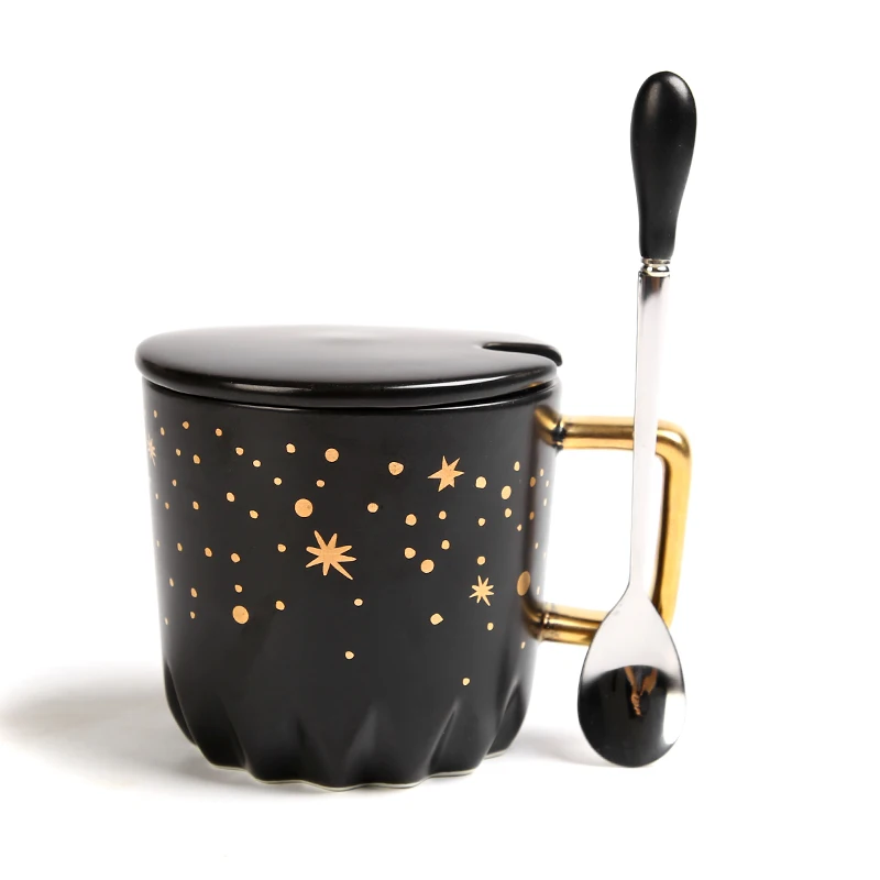 Romance Lovers Ceramic mug Creative Procelain cup Home Coffee Mug Water Cup Office gift tea Cups with spoon | Дом и сад