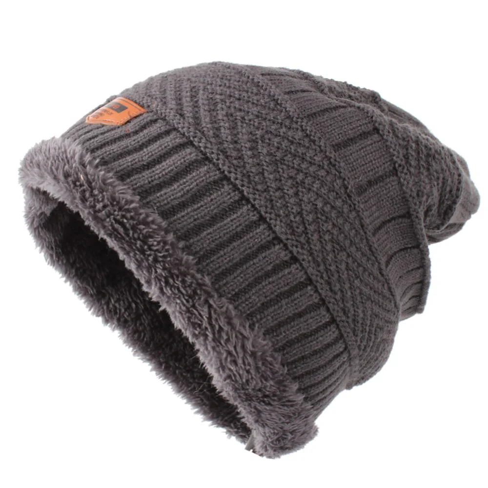 Outdoor Sport Skiing Man Winter Knitted Warm Skullies Beanies Hat For