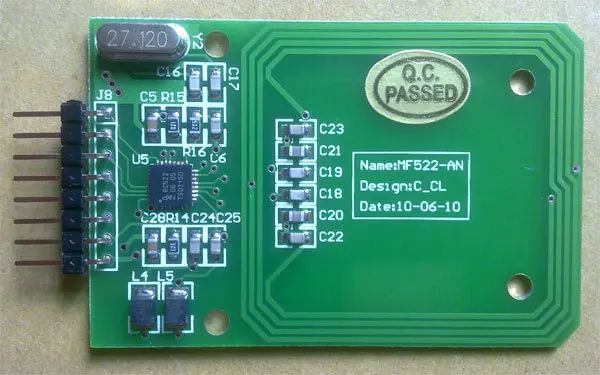 

Mifare RC522 Reader Antenna RF Module |RFID| IC Card Sensing Module