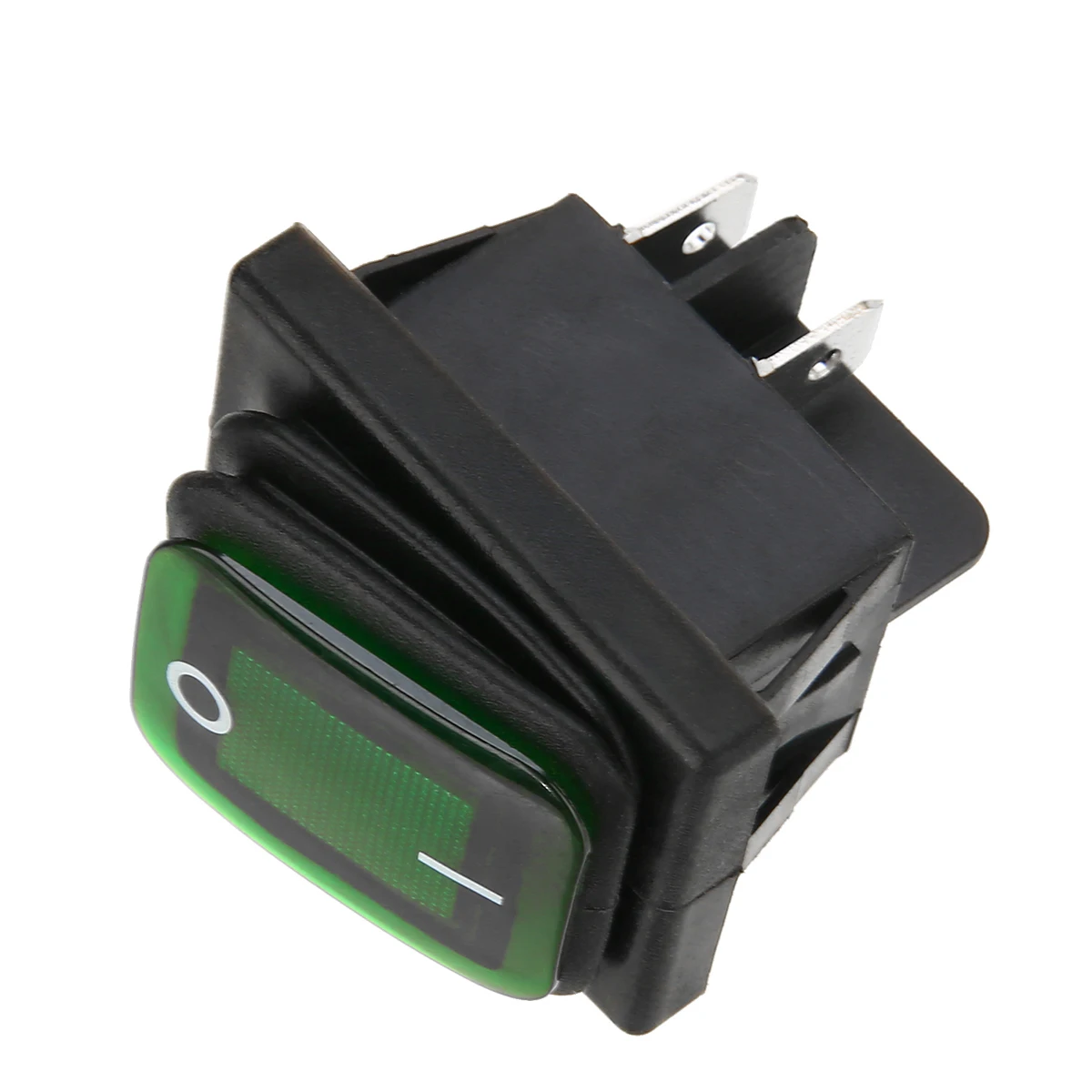 Mayitr  4Pin Car Boat ON/OFF SPST Green LED Rocker Toggle Switch 220V 3 Position Plastic + Metal Switches Waterproof