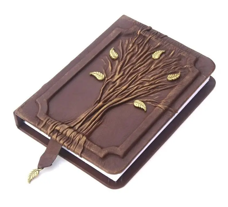 

LINED Paper notebook writing journal personalized gift journal with tree genuine leather travel journal notebook sketchbook
