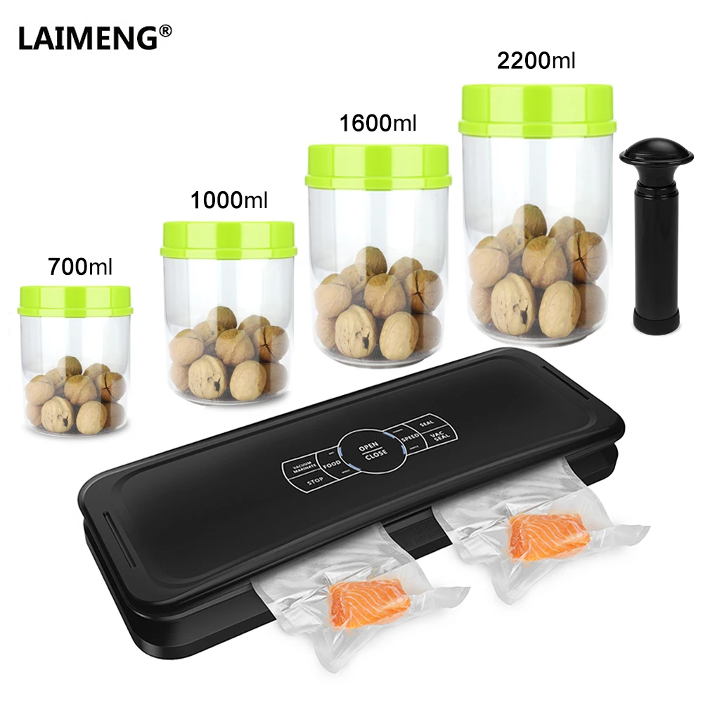 

LAIMENG Vacuum Sealing Machine Automatic Vacuum Sealer Vacuum Food Container Packer Packaging Plastic Bags Kitchen Storage S234