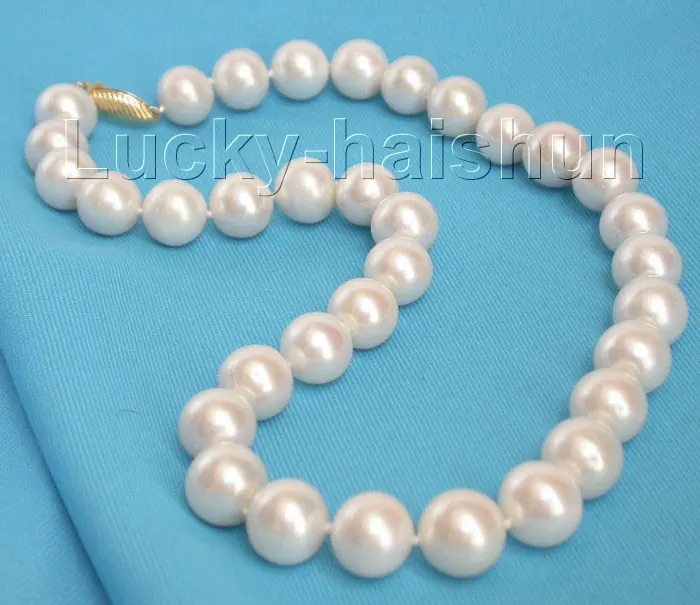 

Free Shipping >>>NEW AAA 13mm natural round white pearls necklace 14